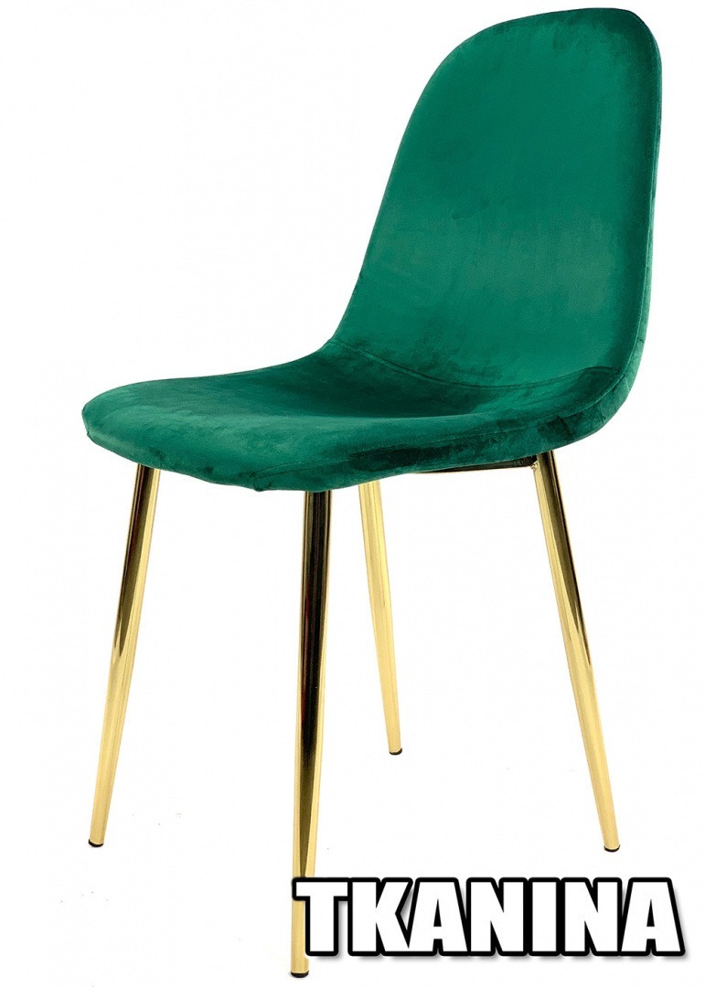 Krzes O Tapicerowane Giulia Velvet Green Gold Mdloft