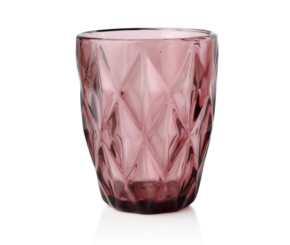 ELISE PINK Komplet 6 szklanek 250ml     8xh9,8cm