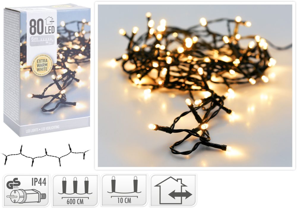 Łańcuch świetlny 80LED 6m