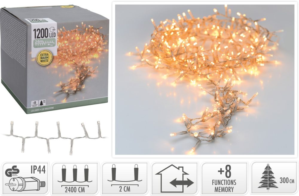 OŚWIETLENIE LED 1200LED WW PRZEZROCZYSTA