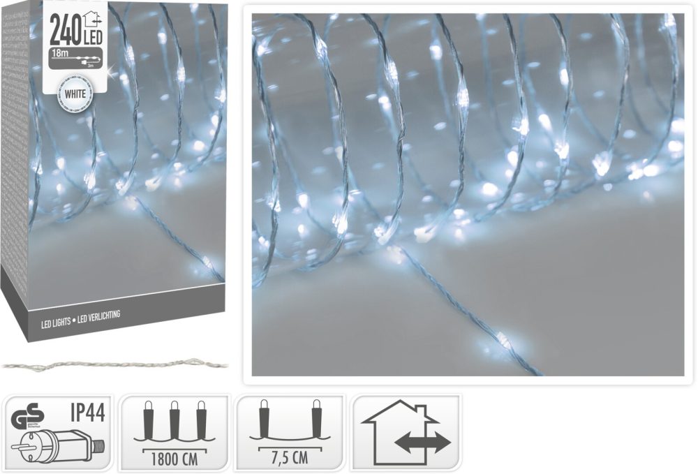 ŁAŃCUCH LED 240LED BIAŁE 18M