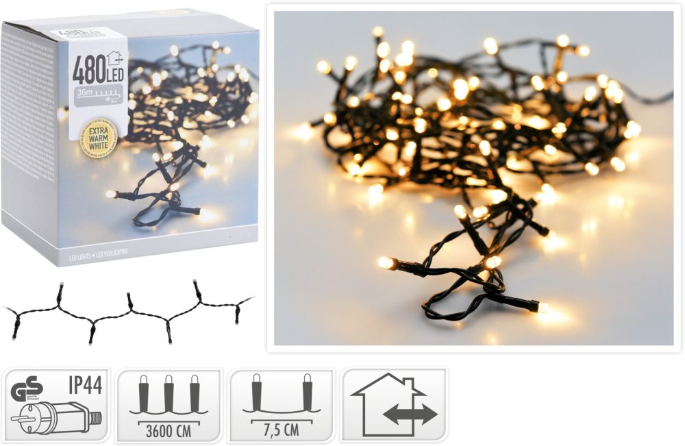 ŁAŃCUCH LED 480L EXTRA WW               36m