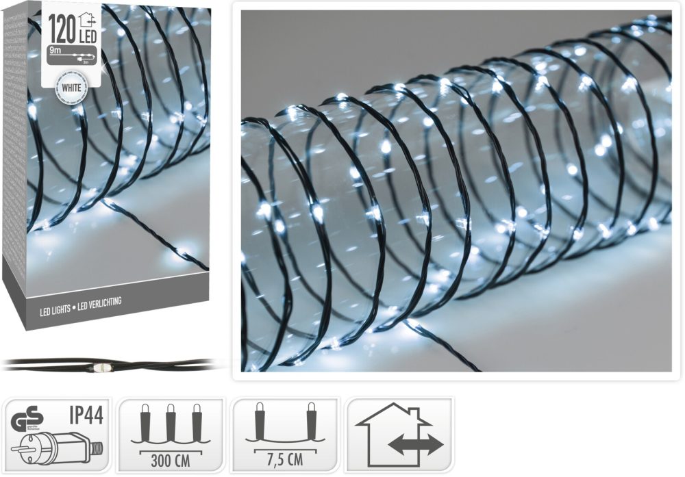 ŁAŃCUCH ŚWIETLNY 120LED WHITE           9m