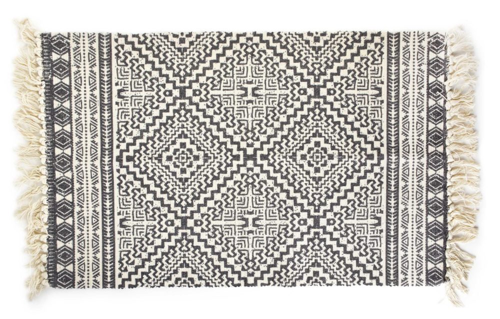 BOHO Dywanik 60x100cm czarny maroko