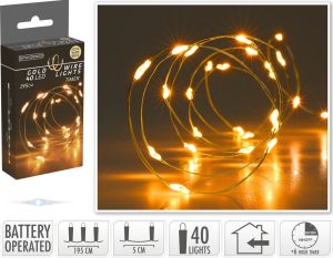 ŁAŃCUCH LED 40LED WW BO TIMER