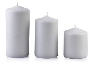 Świeca CLASSIC CANDLES walec mały 8xh10cm szara