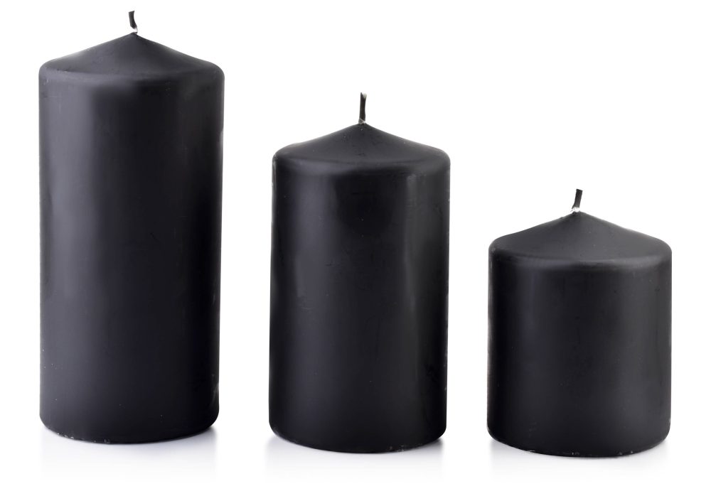 Świeca CLASSIC CANDLES walec duży 8xh18cm czarna