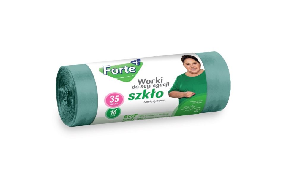 FORTE Worki do segregacji 35L 16szt zawiązywane SZKŁO