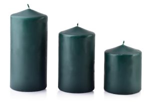 Świeca CLASSIC CANDLES Walec średni 8xh14cm zielona