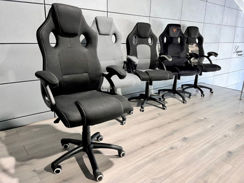Fotel obrotowy do biurka CARRERA L BLACK FABRIC - obrazek 8