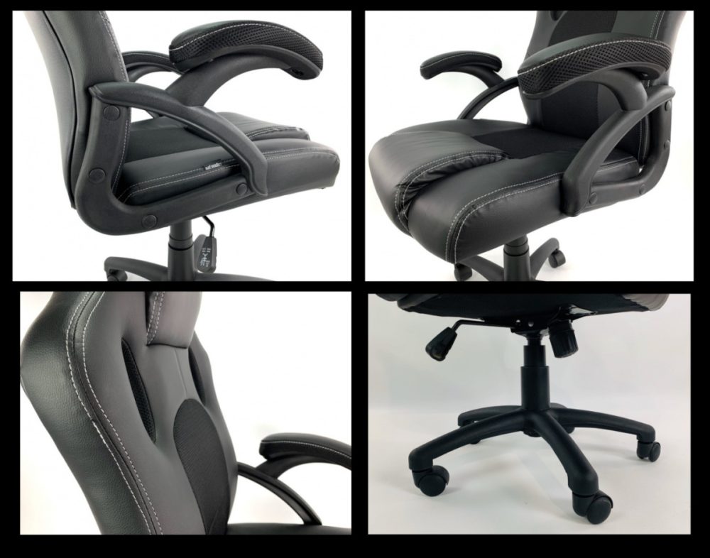Fotel obrotowy do biurka CARRERA M BLACK PU - obrazek 6