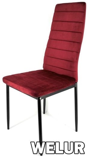 Krzesło VALVA VELVET BURGUNDY