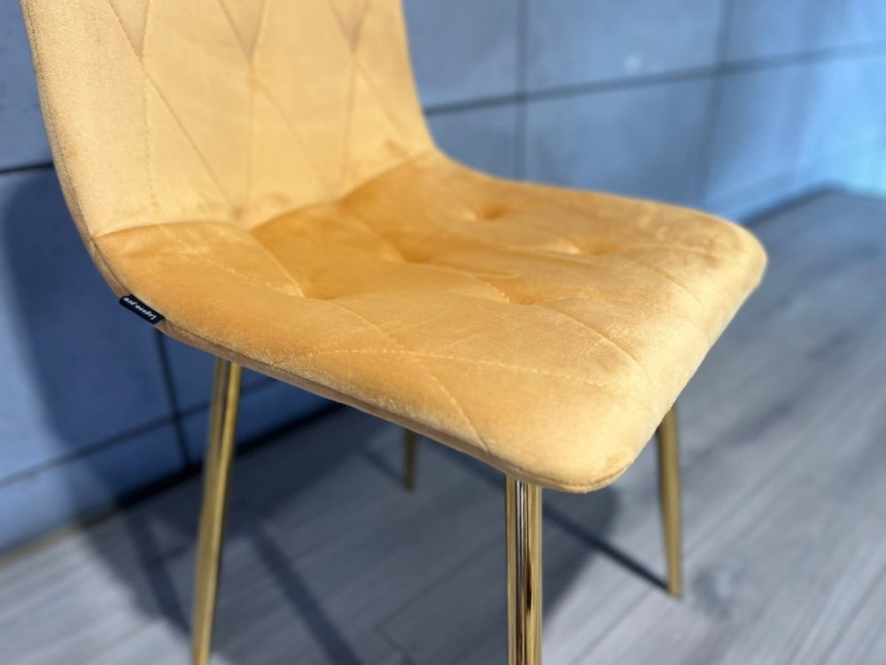 Krzesło tapicerowane BORGO VELVET MUSTARD - obrazek 8