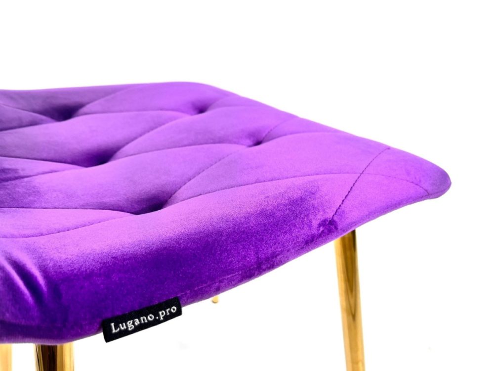 Krzesło tapicerowane BORGO VELVET PURPLE GOLD