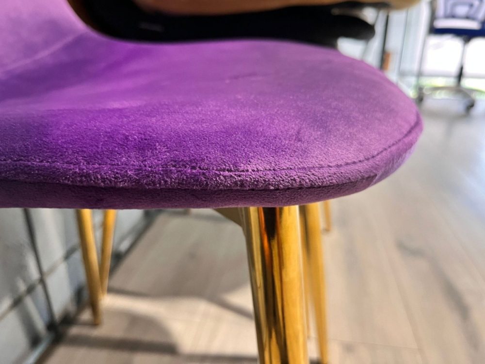 Krzesło tapicerowane GIULIA PURPLE VELVET GOLD - obrazek 6
