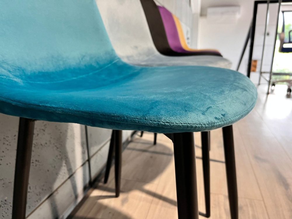 Krzesło tapicerowane GIULIA SEA BLUE VELVET - obrazek 6