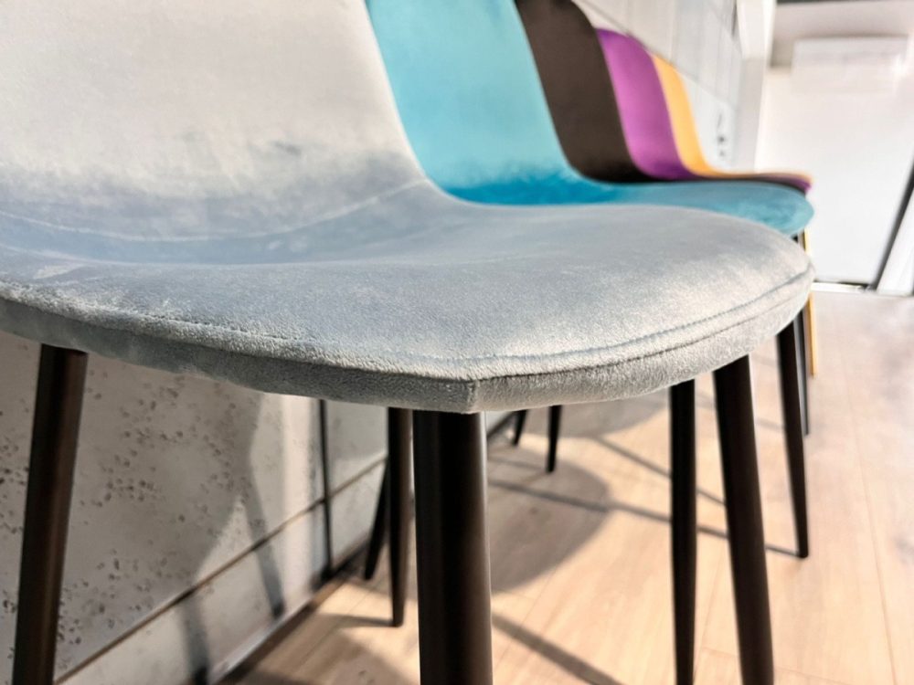 Krzesło tapicerowane GIULIA SKY BLUE VELVET - obrazek 6