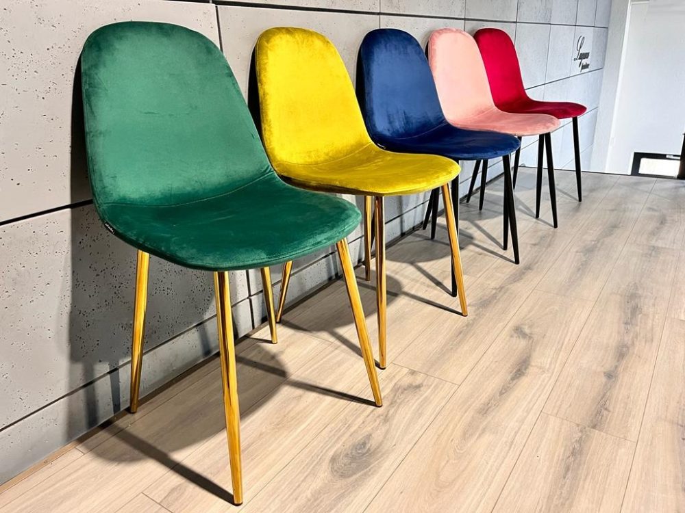 Krzesło tapicerowane GIULIA VELVET GREEN GOLD - obrazek 7