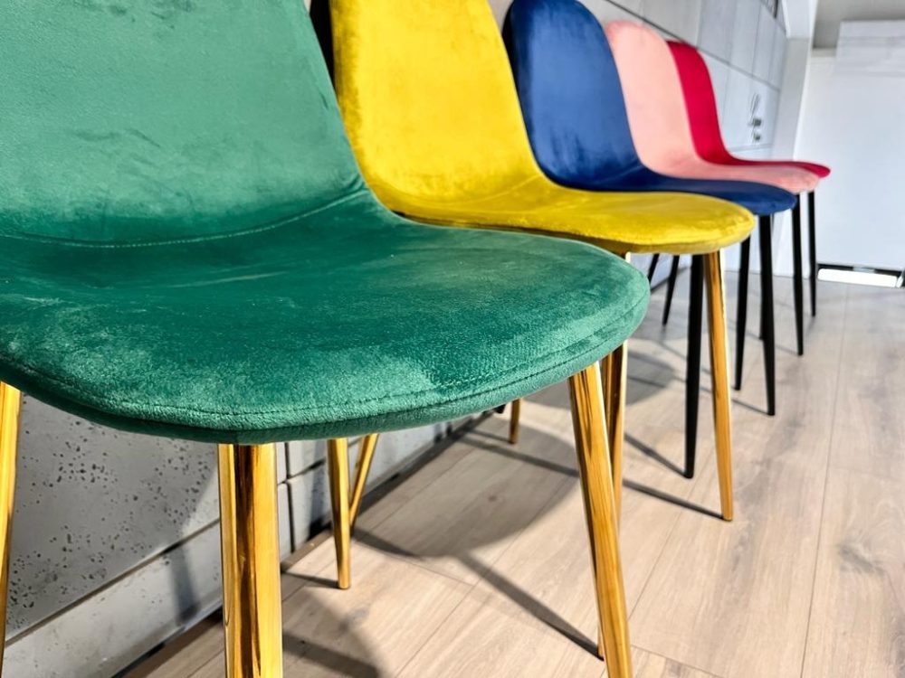 Krzesło tapicerowane GIULIA VELVET GREEN GOLD - obrazek 9