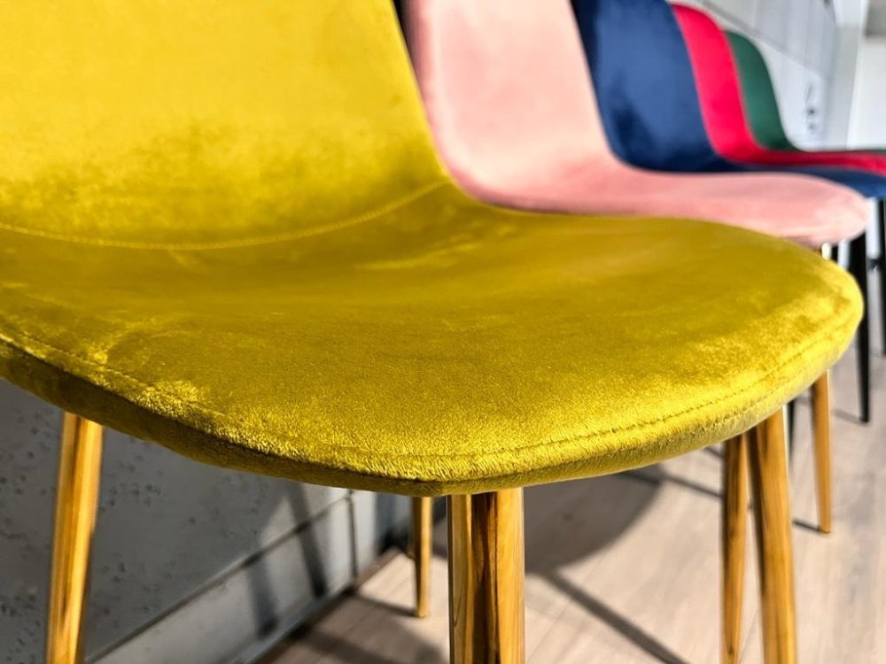 Krzesło tapicerowane GIULIA VELVET OLIVE GOLD - obrazek 6