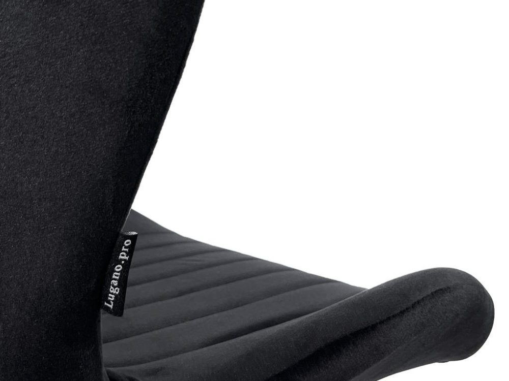 Krzesło tapicerowane MONTI VELVET BLACK GOLD - obrazek 7