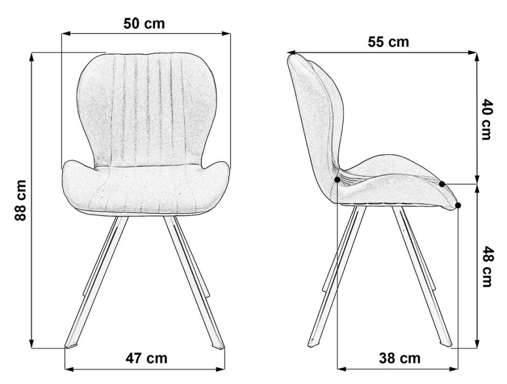 Krzesło tapicerowane MONTI VELVET BEIGE - obrazek 8