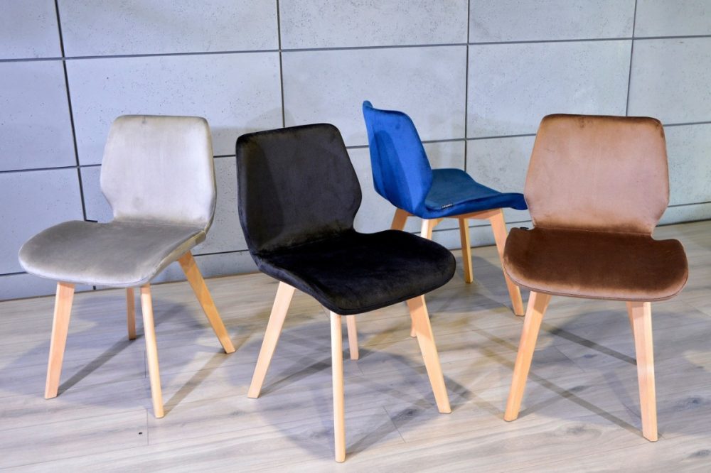 Krzesło tapicerowane SOPHIA VELVET BROWN - obrazek 8